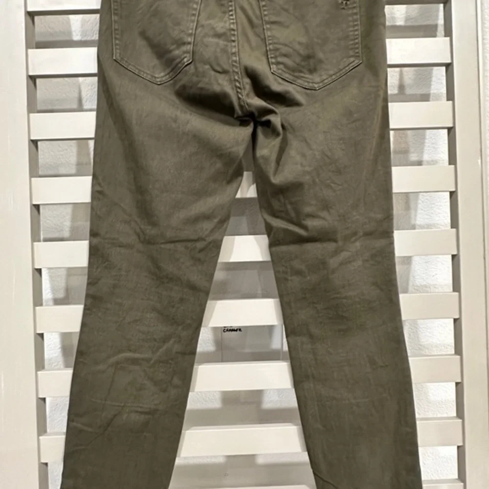 Tory Burch Green Mid-Rise Skinny‎ Leg Jeans